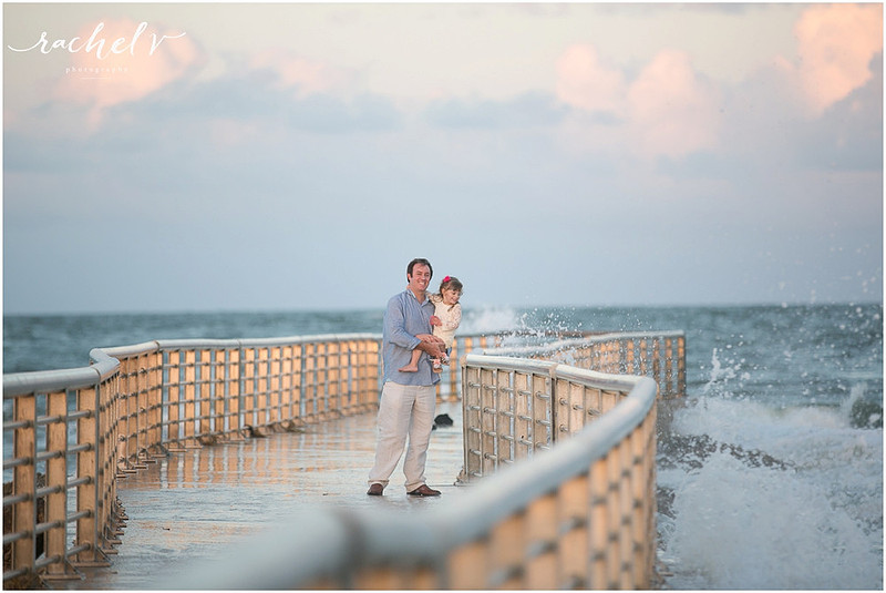 Sunset seaside Maternity session at Sebastian Inlet State Park, Florida with Rachel V Photography