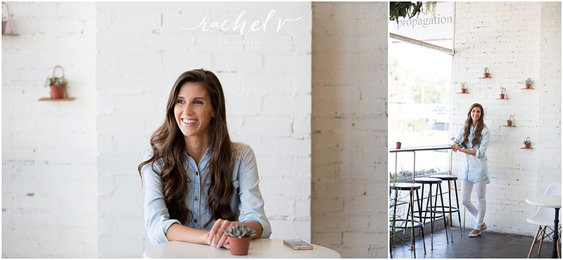 Headshot shoot with Jennifer Orcutt of Self-Made from Scratch at Propogation Coffee in Orlando Florida with Rachel V Photography