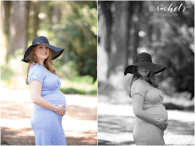 Kristina of Love and Zest's Maternity shoot at Bok Tower Gardens with Rachel V Photography