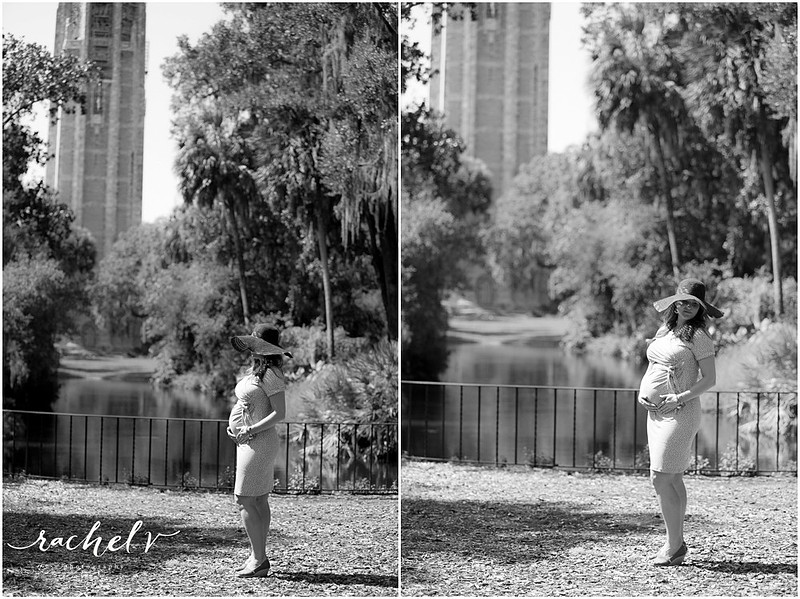 Kristina of Love and Zest's Maternity shoot at Bok Tower Gardens with Rachel V Photography