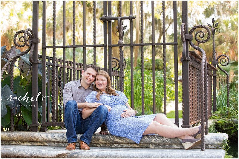 Kristina of Love and Zest's Maternity shoot at Bok Tower Gardens with Rachel V Photography