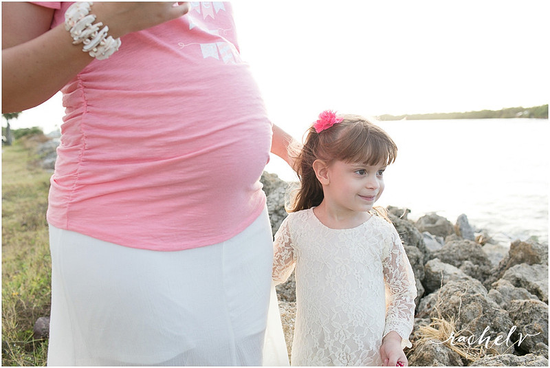 Sunset seaside Maternity session at Sebastian Inlet State Park, Florida with Rachel V Photography