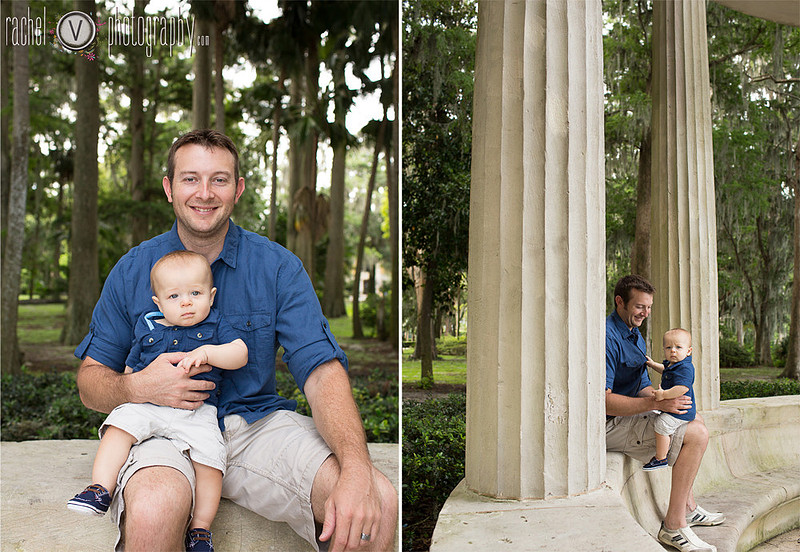 "Family session for 8 month old pictures at Kraft Azalea Park in Winter Park Florida"