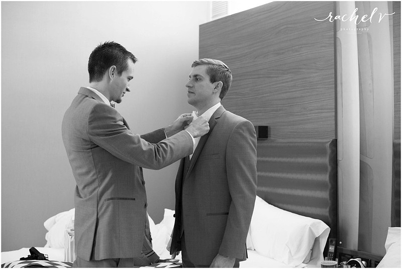 Sarah & Stephen's Wedding, getting ready and first look at Aloft, downtown Orlando
