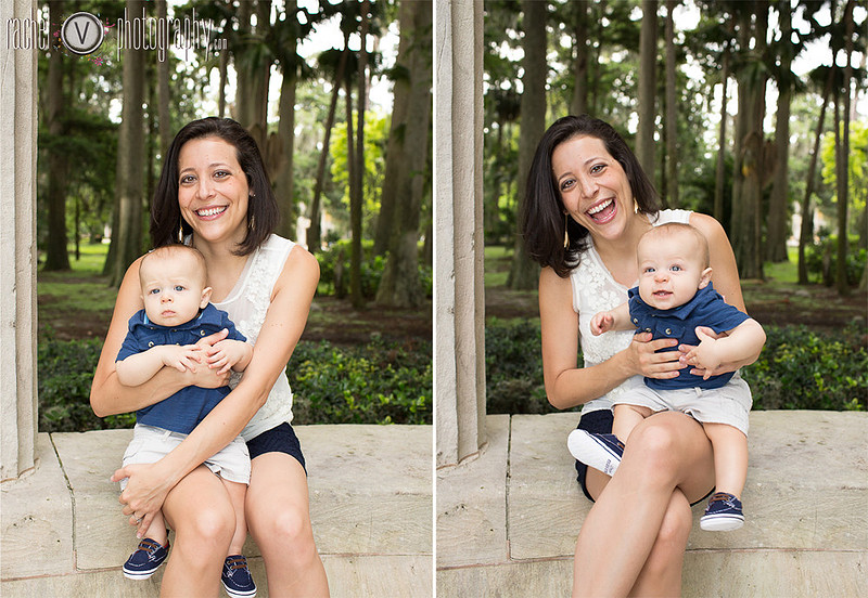"Family session for 8 month old pictures at Kraft Azalea Park in Winter Park Florida"