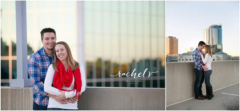 Downtown Orlando, Rooftop, Skyline Sunset, Engagement Session