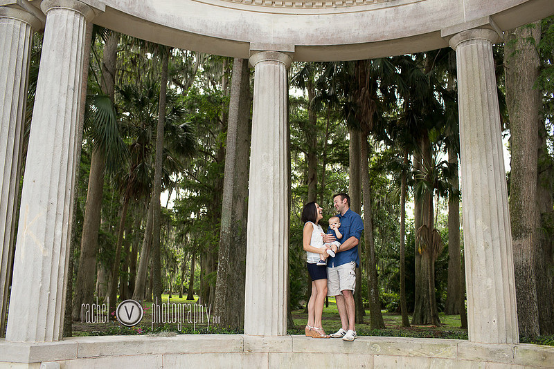 "Family session for 8 month old pictures at Kraft Azalea Park in Winter Park Florida"