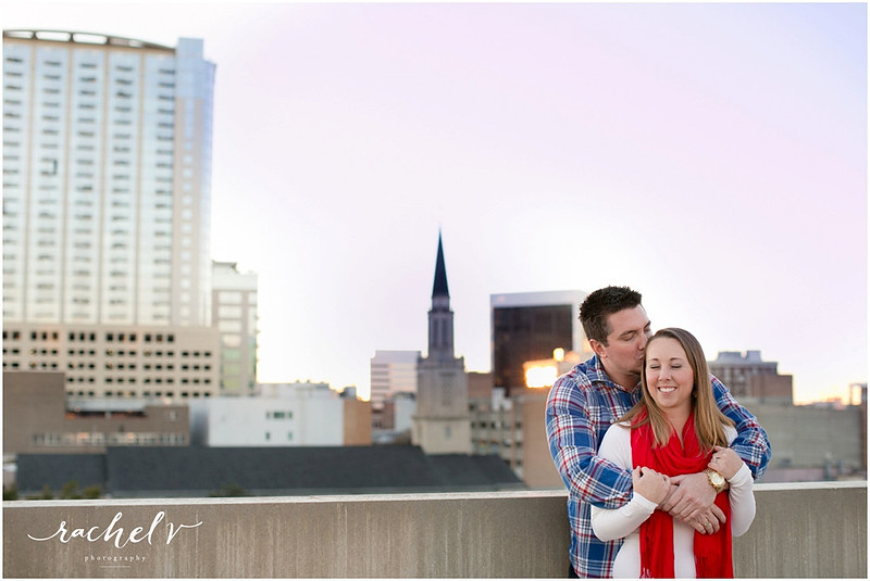 Downtown Orlando, Rooftop, Skyline Sunset, Engagement Session