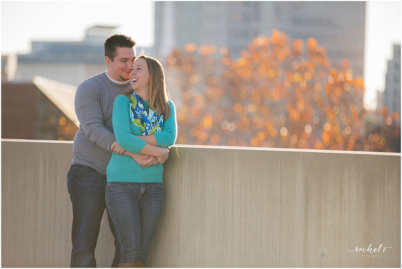 Downtown Orlando, Rooftop, Skyline Sunset, Engagement Session
