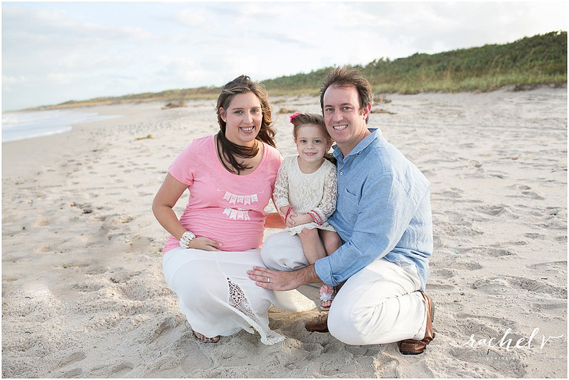 Sunset seaside Maternity session at Sebastian Inlet State Park, Florida with Rachel V Photography