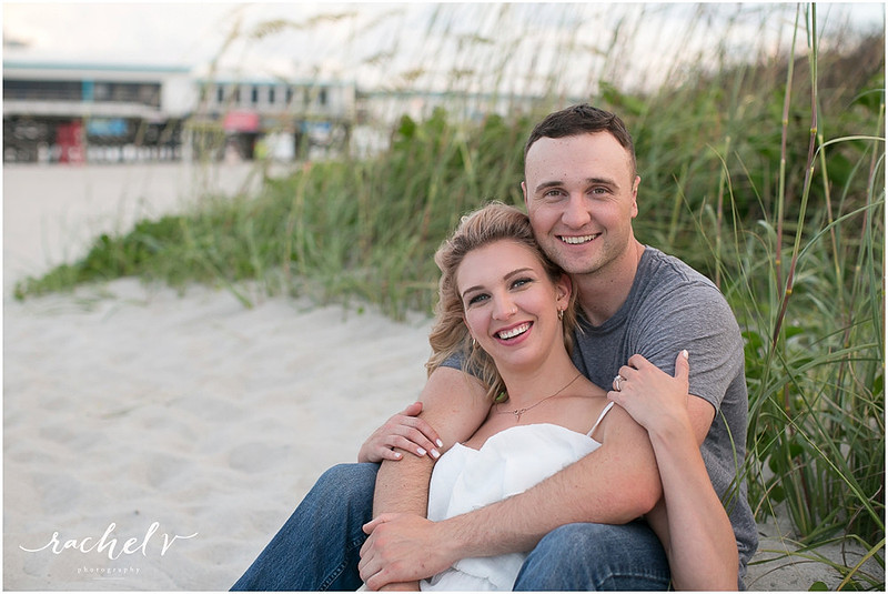 Cocoa Beach Pier Proposal and Engagement, Cocoa Beach, FL with Rachel V Photography