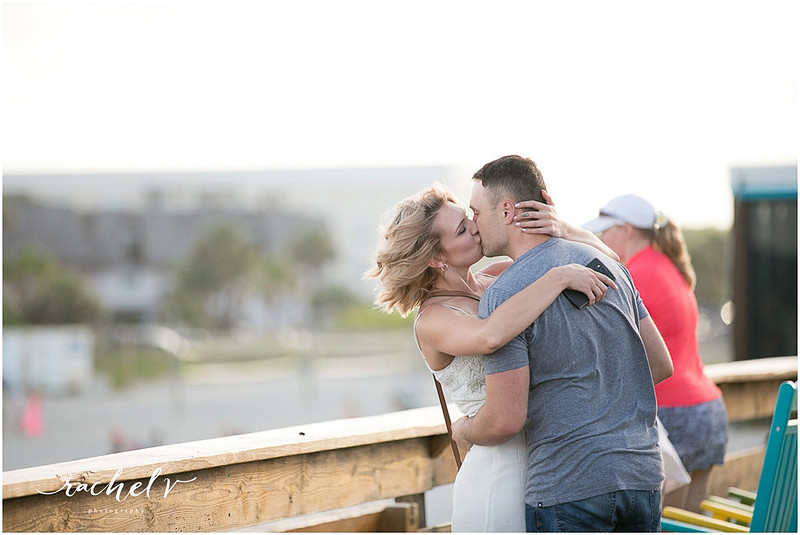 Cocoa Beach Pier Proposal and Engagement, Cocoa Beach, FL with Rachel V Photography