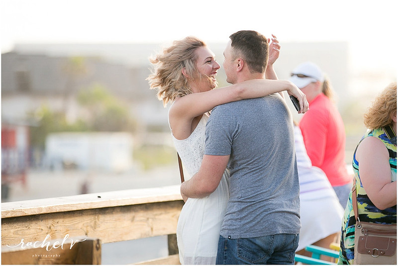 Cocoa Beach Pier Proposal and Engagement, Cocoa Beach, FL with Rachel V Photography