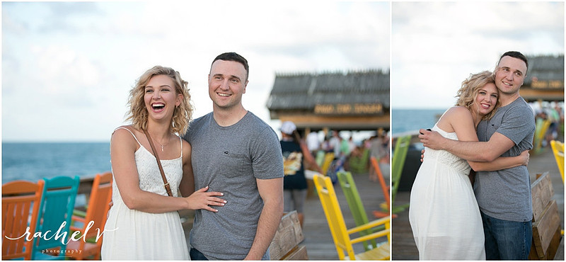Cocoa Beach Pier Proposal and Engagement, Cocoa Beach, FL with Rachel V Photography