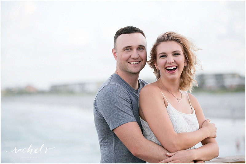 Cocoa Beach Pier Proposal and Engagement, Cocoa Beach, FL with Rachel V Photography