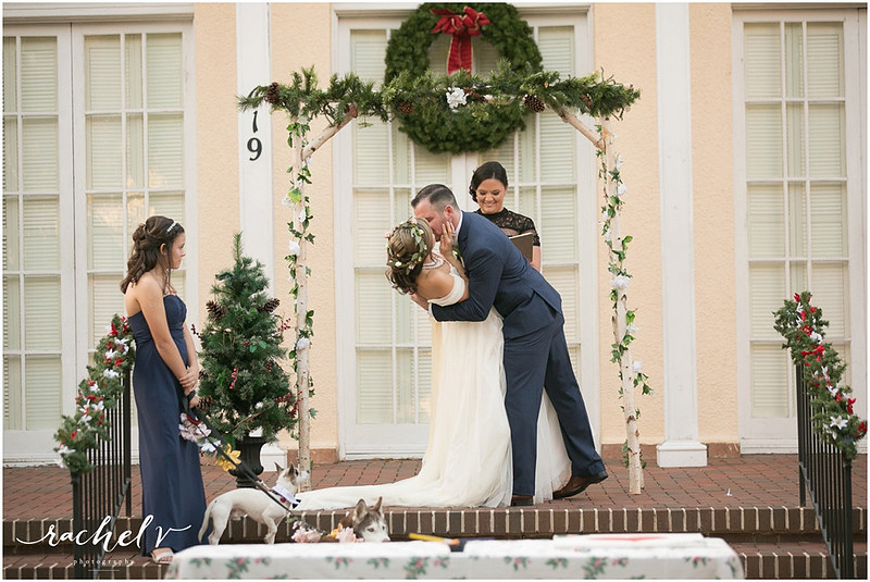 Holiday theme wedding at the Womens Club of Winter Park in Winter Park Florida with Rachel V Photography