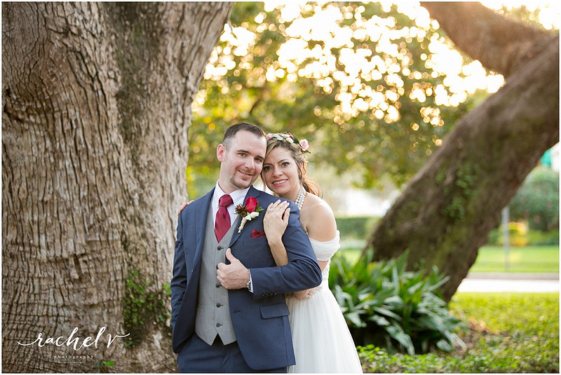 Holiday theme wedding at the Womens Club of Winter Park in Winter Park Florida with Rachel V Photography
