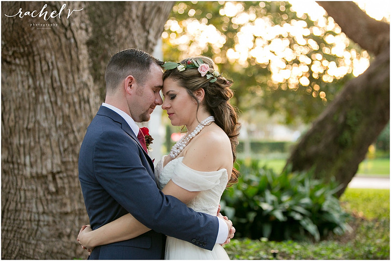Holiday theme wedding at the Womens Club of Winter Park in Winter Park Florida with Rachel V Photography