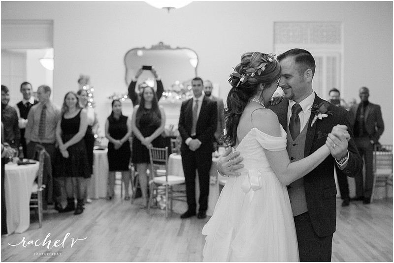 Holiday theme wedding at the Womens Club of Winter Park in Winter Park Florida with Rachel V Photography