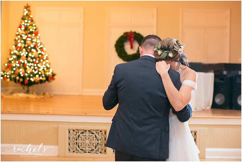 Holiday theme wedding at the Womens Club of Winter Park in Winter Park Florida with Rachel V Photography