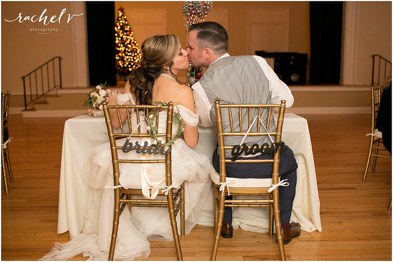 Holiday theme wedding at the Womens Club of Winter Park in Winter Park Florida with Rachel V Photography