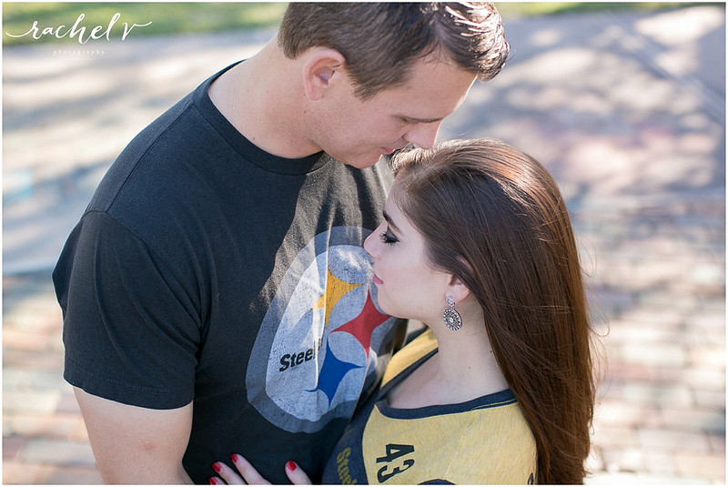 Kate and Travis, Winter Park Florida Engagement session on Park Ave with Rachel V Photography