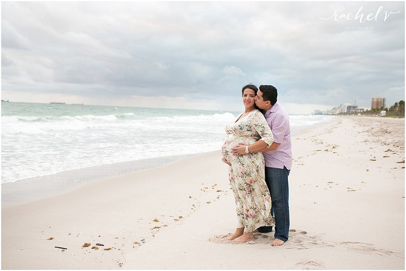 Ft, lauderdale sunrise beach maternity session with Florida Photographer Rachel V Photography