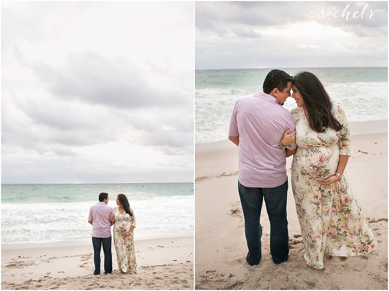 Ft, lauderdale sunrise beach maternity session with Florida Photographer Rachel V Photography
