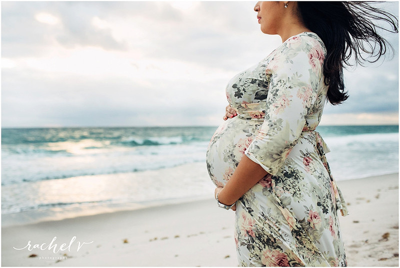 Ft, lauderdale sunrise beach maternity session with Florida Photographer Rachel V Photography