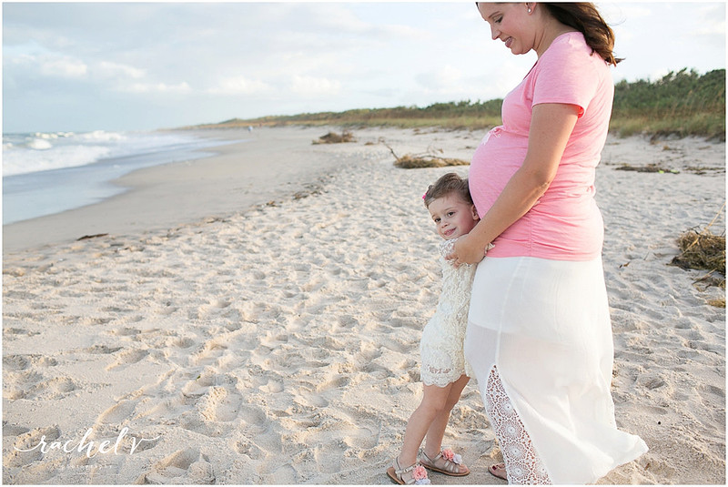 Sunset seaside Maternity session at Sebastian Inlet State Park, Florida with Rachel V Photography