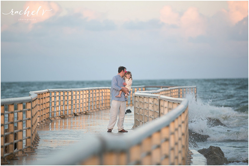 Sunset seaside Maternity session at Sebastian Inlet State Park, Florida with Rachel V Photography