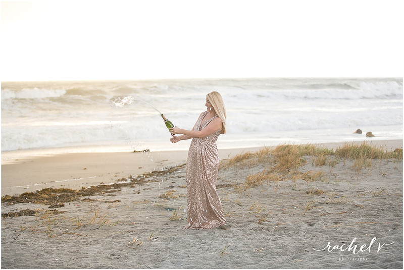 Sophosticated sunrise beach shoot using smoke grenades with Rachel V Photography