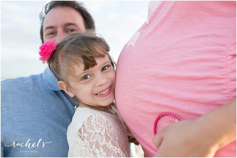 Sunset seaside Maternity session at Sebastian Inlet State Park, Florida with Rachel V Photography