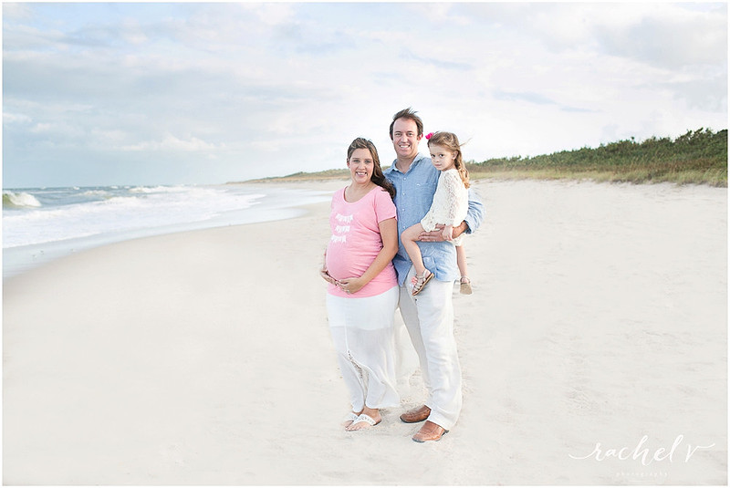 Sunset seaside Maternity session at Sebastian Inlet State Park, Florida with Rachel V Photography