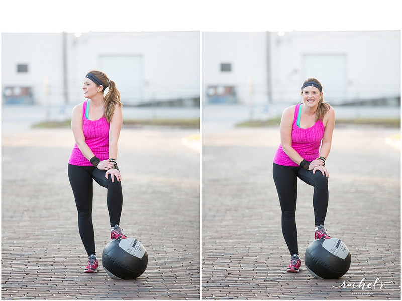Woman in pink tank top working out at cross fit Orlando in College Park Florida