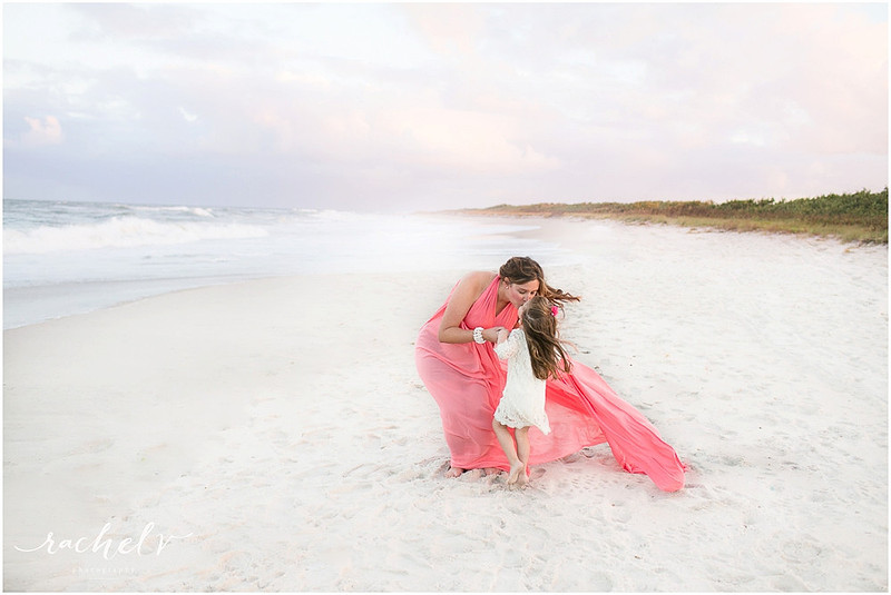 Sunset seaside Maternity session at Sebastian Inlet State Park, Florida with Rachel V Photography