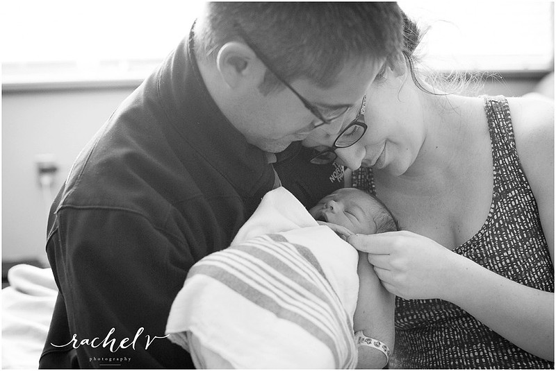New parents with one day old baby