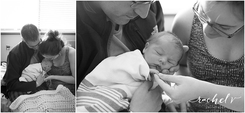 New Parents with their 1 day old baby