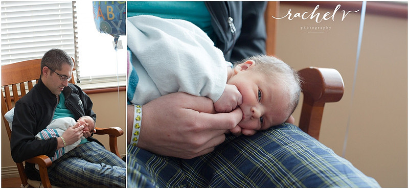 Brand new parents with their 1 day old baby