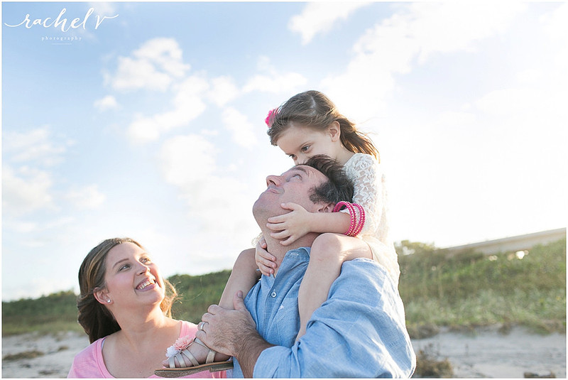 Sunset seaside Maternity session at Sebastian Inlet State Park, Florida with Rachel V Photography